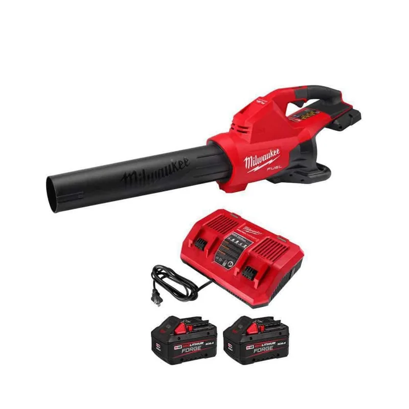Milwaukee M18 FUEL 600 CFM Blower Kit — Two 8Ah FORGE Batteries — product photograph