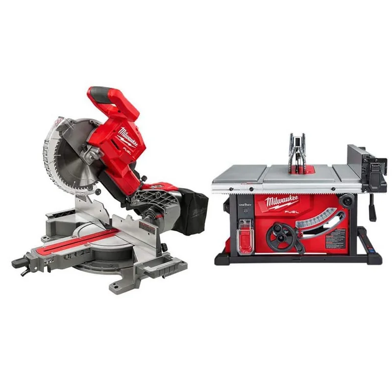Milwaukee M18 FUEL 10-Inch Miter Saw & 8¼-Inch Table Saw Bundle — product photograph